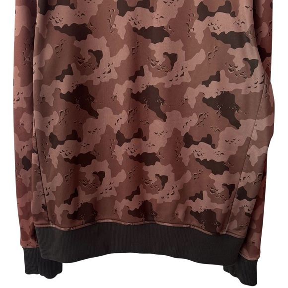 Simms Brown Ombre Camouflage Fleece Full Zip Hooded Fishing Outdoors Jacket M - Picture 6 of 11